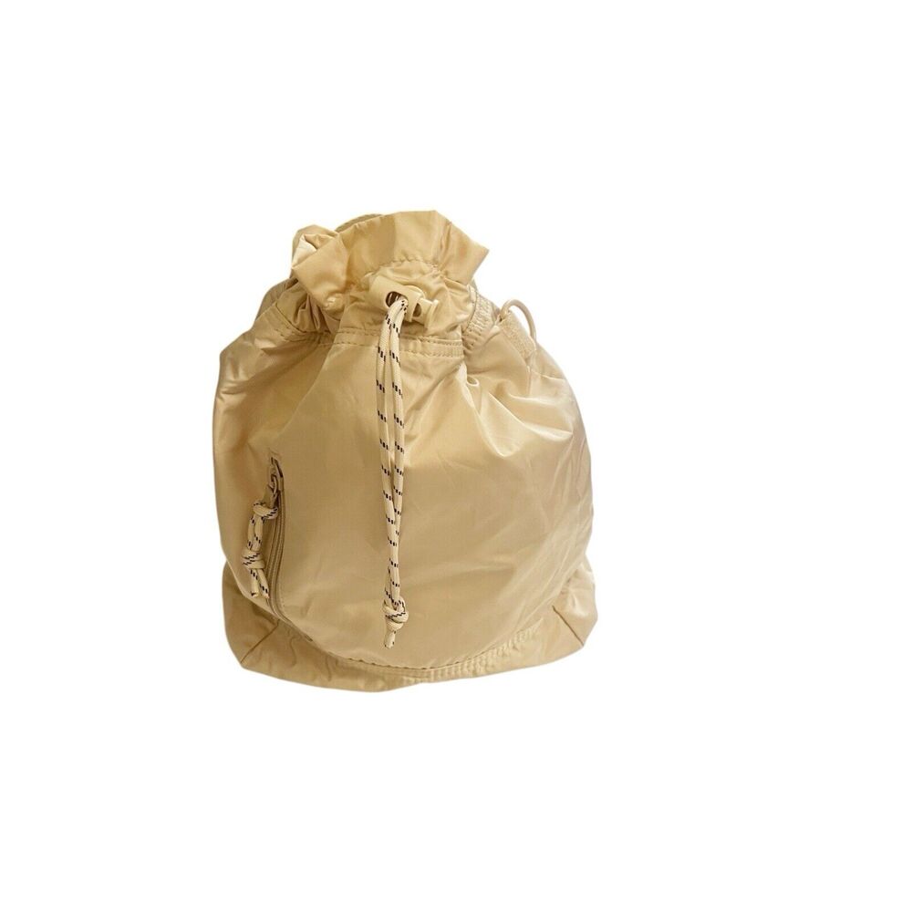 NWT Aerie Offline Mini Drawstring Back Pack One Size Cream Polyester - Picture 2 of 6